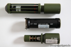 Oben: DT 7004 Beta Feinsonde, mitte DT 7002 interne Gammasonde, unten - DT 7003 Beta-Gamma Sonde